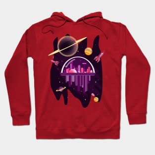 Science Fiction Space Colony Hoodie